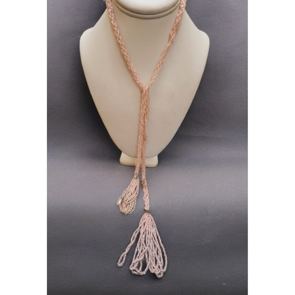 Art Deco Flapper Braided Lavalier Necklace (A4730)